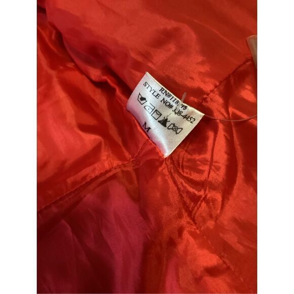 Unique Style Vintage Double Breasted Red Trench Coat M - Picture 6 of 8